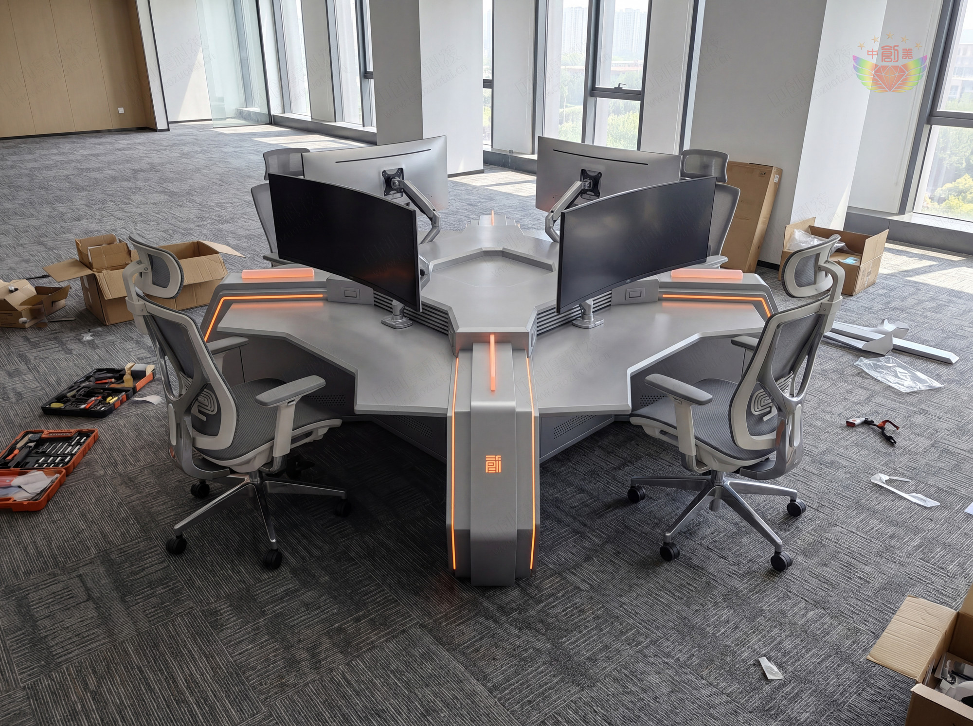 四邊型懸浮操作臺樣式圖