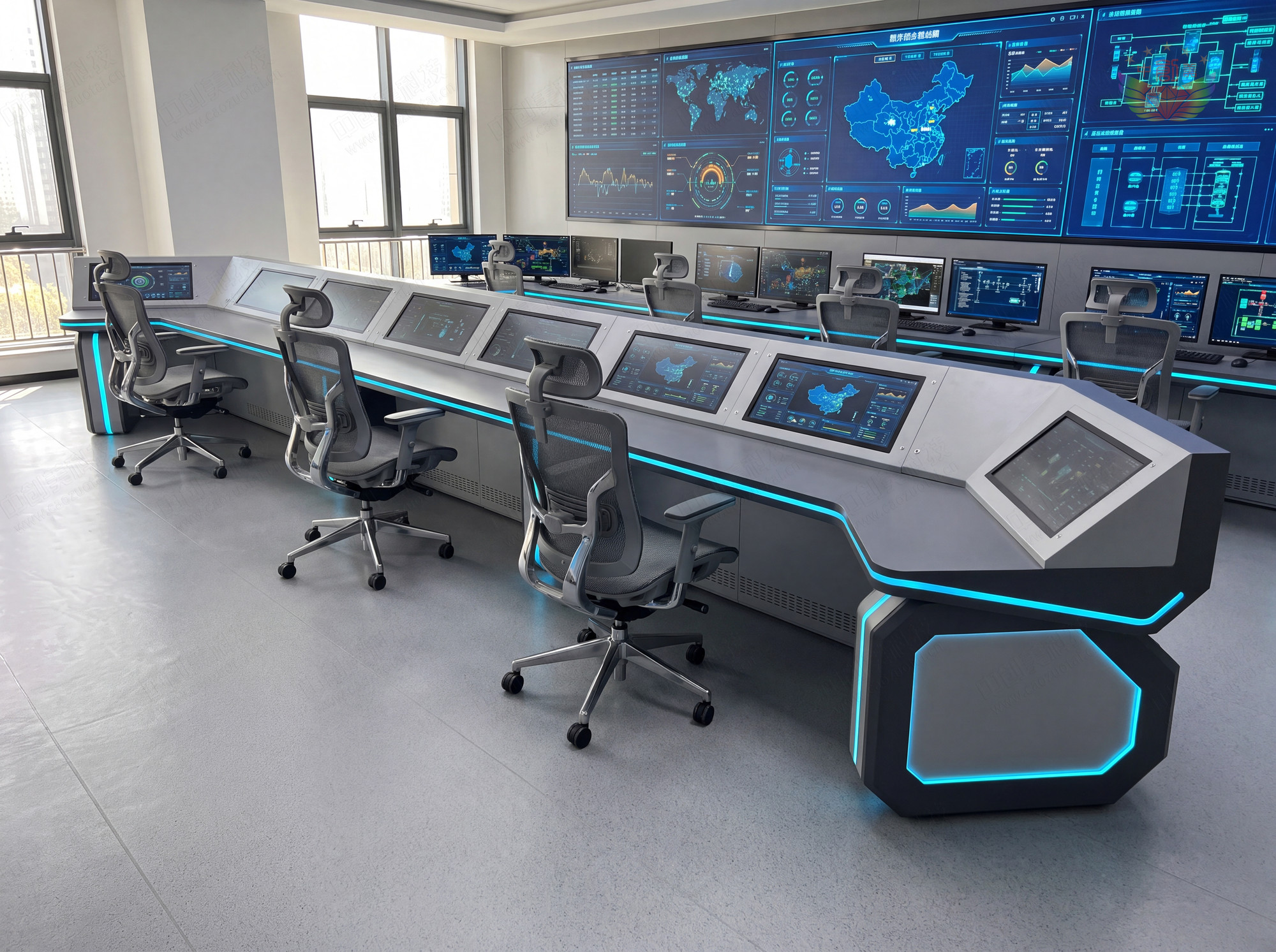 科幻斜面操作臺效果圖